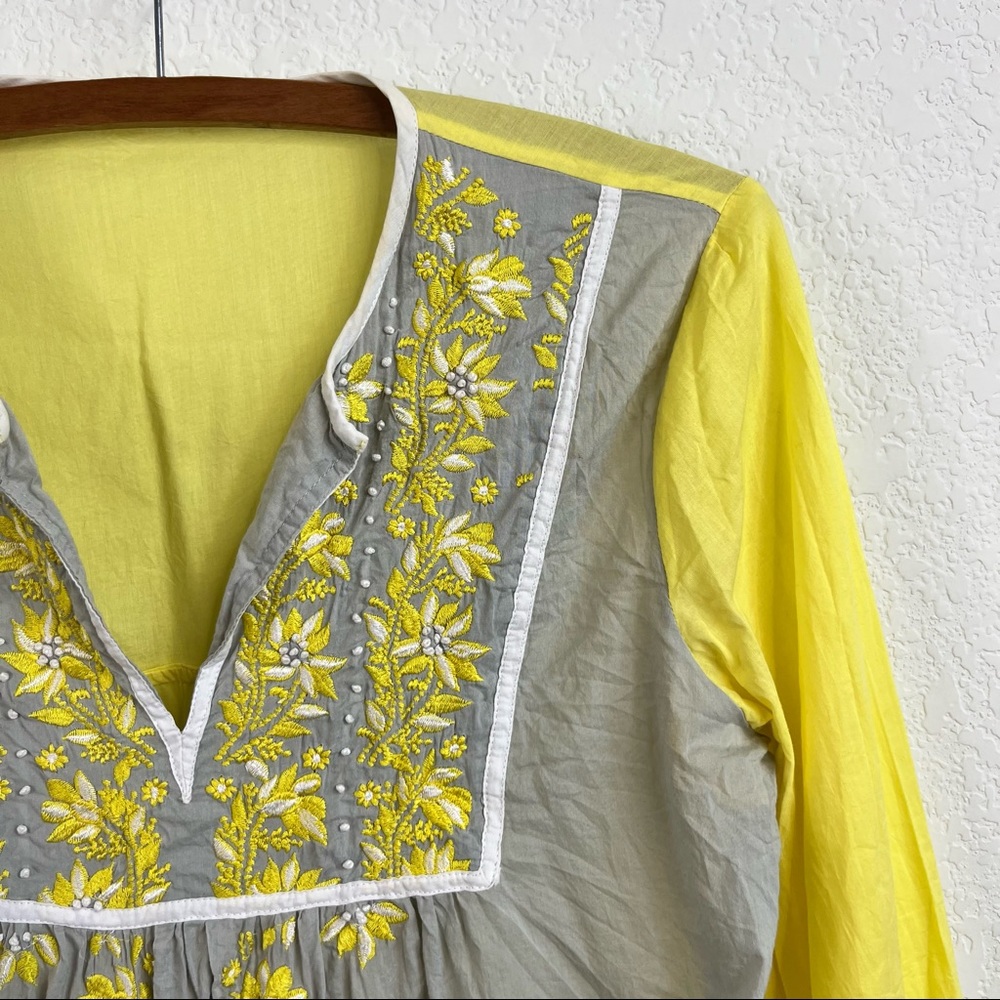 KAS New York Embroidered Beaded Pocket Tunic - Picture 2 of 10